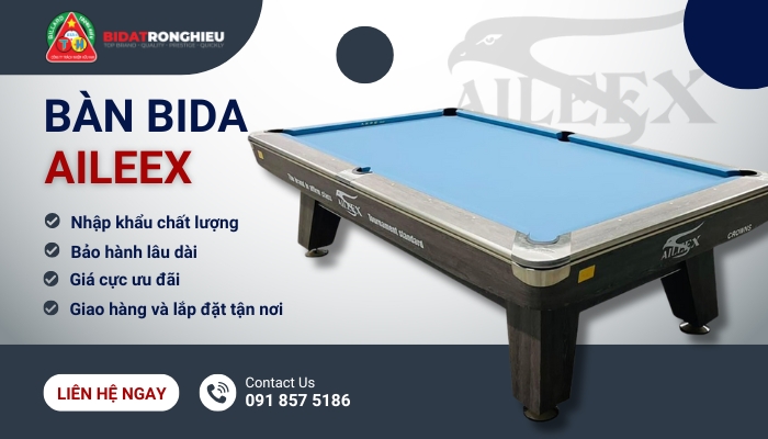 Bàn bi a Aileex giá bao nhiêu? Mua ngay bàn bida Aileex giá rẻ tại Trọng Hiếu