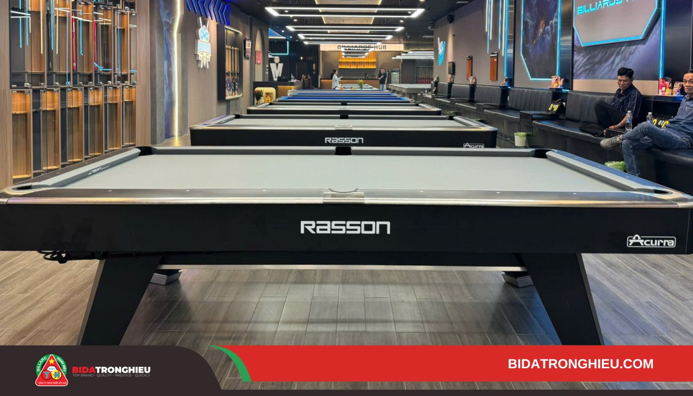 Chọn bàn bida Rasson chất lượng, phù hợp kích thước, và bảo dưỡng định kỳ bằng cách vệ sinh, kiểm tra mặt bàn, tránh nắng và độ ẩm