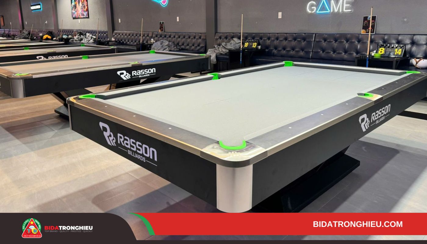 Bàn bi a Rasson nổi bật với chất lượng cao, thiết kế tinh tế, độ chính xác vượt trội và bền bỉ