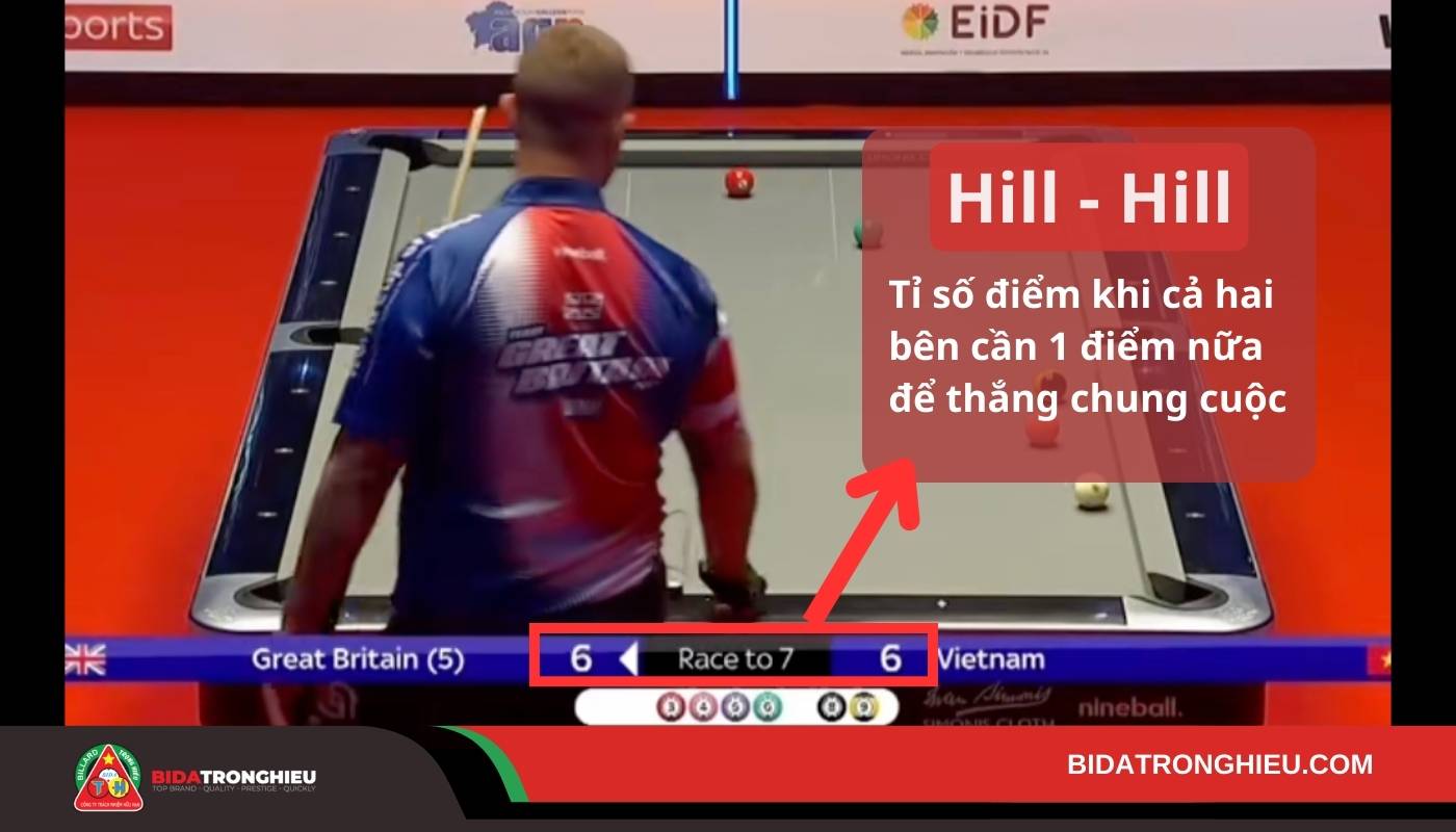 Giải thích thuật ngữ “Hill - hill” trong bida