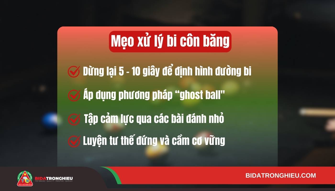 Mẹo giúp xử lý bi côn cơ bản